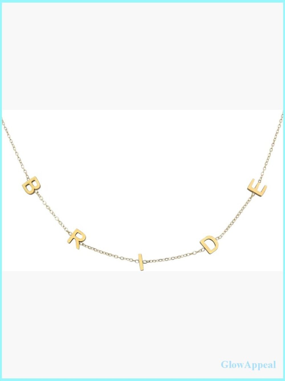 18K Gold Plated Bride Pendant Necklace Bachelorette Party Gift